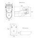 Airmar TM258 DT 50 / 200 KHZ 1 KW Transom Mount Transducer