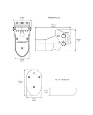 Airmar TM258 DT 50 / 200 KHZ 1 KW Transom Mount Transducer