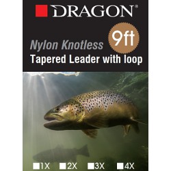 Dragon Nylon Tapered Lead 9ft 1x 