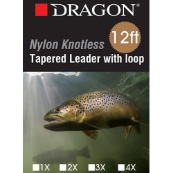 Dragon Nylon Tapered Lead 12ft 1x 9lb