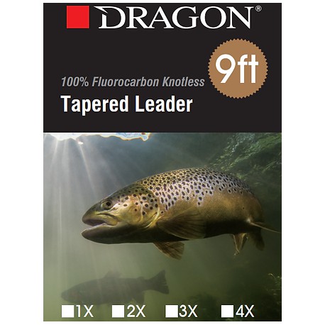 Dragon Fluorocarbon Tapered Lead 9ft 1x 9lb