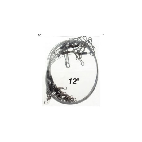 Pro-Hunter X Power Wire Leaders 12in 40lbs Clear Silver