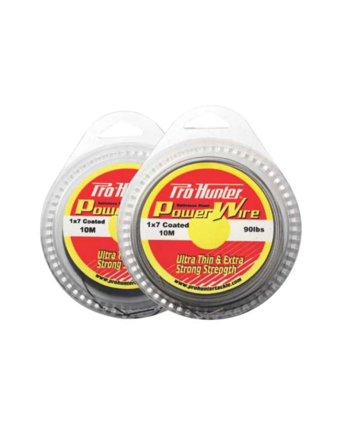 Pro-Hunter Power Wire 1x7 Coated 40lbs 10m Clear Silver Pro-Hunter Power Wire 1x7 Coated 40lbs 10m Clear Silver