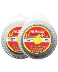Pro-Hunter Power Wire 1x7 Coated 40lbs 10m Clear Silver Pro-Hunter Power Wire 1x7 Coated 40lbs 10m Clear Silver