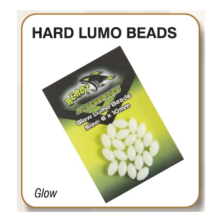 React Glow Lumo Hard Beads 4x6mm 100pc