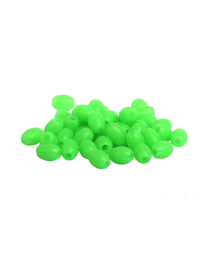 React Green Lumo Hard Beads 6x10mm 20pc