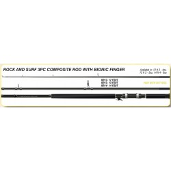 React Rock and Surf Composite Rod (BF) 12ft 3pc 2-4oz Black Spinning