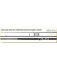 React Rock and Surf Composite Rod (BF) 13ft 3pc 3-5oz Black Spinning