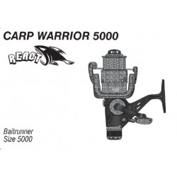 React Carp Warrior 5000 Baitrunner Reel - Black