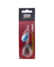 Tsunami Prism Spinner 3.5gm Blue/Green - silver, Black feather