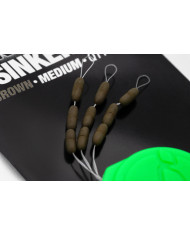 Korda SInkers Tungsten Hooklink Weights Small Gravel Brown