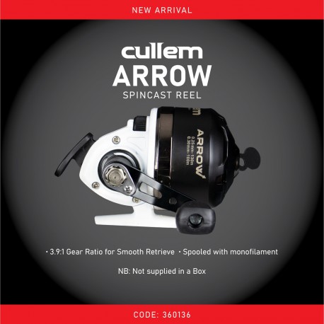 Cull-em Arrow Spincast Closed Face 3.9:1 Fishing Reel