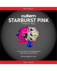 Cull-em Starburst Spincast Closed Face 3.4:1 Pink Fishing Reel