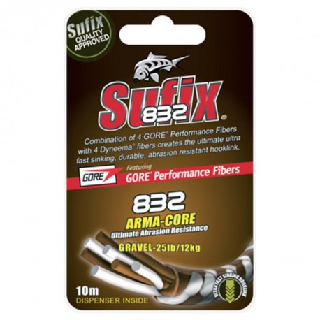 Sufix 832 Braided Hooklink ARMA CORE Gravel 10m 15lb