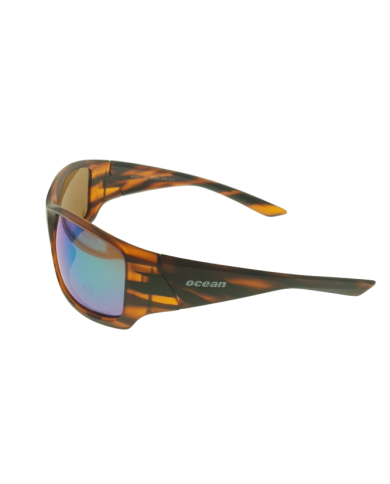 Ocean Polarized Sunglasses - PI 451 Leopard Frame with Blue/Green Mirror Brown Lens