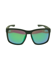 Ocean Polarized Sunglasses - PI 458 Black Frame with Blue Green Mirror Brown Lens