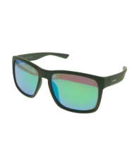 Ocean Polarized Sunglasses - PI 458 Black Frame with Blue Green Mirror Brown Lens