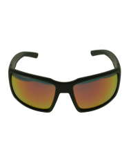 Ocean Polarized Sunglasses - PJ 758 Black Frame with Red Orange Mirror Grey Lens