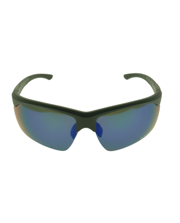 Ocean Polarized Sunglasses - PJ 767 Black Frame with Green Blue Mirror Grey Lens