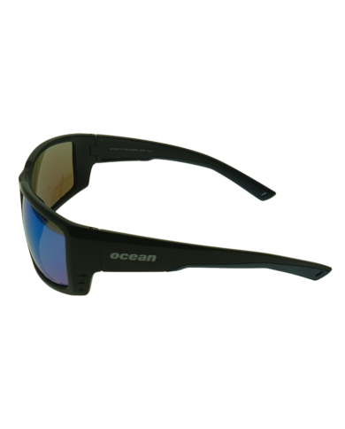 Ocean Polarized Sunglasses - PJ 759 Black Frame with Blue Mirror Grey Lens