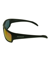 Ocean Polarized Sunglasses - PJ 765 Black Frame with Red Orange Mirror Grey Lens