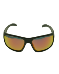 Ocean Polarized Sunglasses - PJ 765 Black Frame with Red Orange Mirror Grey Lens