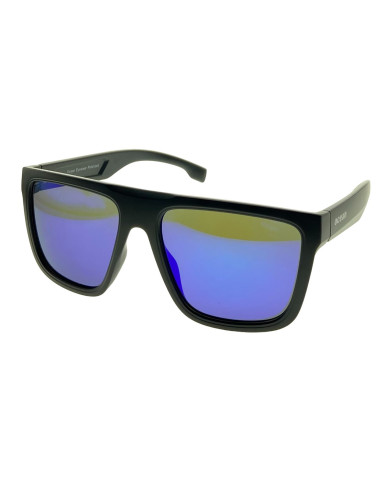 Ocean Polarized Sunglasses - PF 572 Black Frame with Blue Mirror Grey Lens