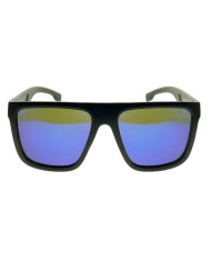 Ocean Polarized Sunglasses - PF 572 Black Frame with Blue Mirror Grey Lens