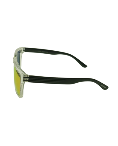 Ocean Polarized Sunglasses - PF 605 Black Frame with Orange Red Mirror Grey Lens