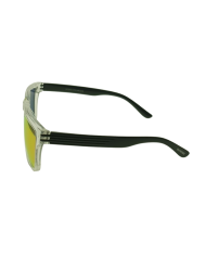 Ocean Polarized Sunglasses - PF 605 Black Frame with Orange Red Mirror Grey Lens