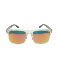 Ocean Polarized Sunglasses - PF 605 Black Frame with Orange Red Mirror Grey Lens