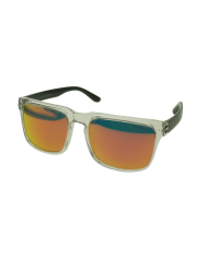 Ocean Polarized Sunglasses - PF 605 Black Frame with Orange Red Mirror Grey Lens