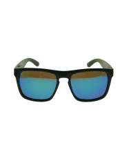 Ocean Polarized Sunglasses - PF 606 Black Frame with Blue Mirror Grey Lens