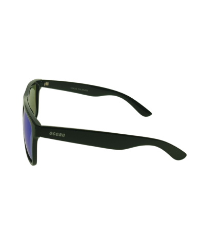 Ocean Polarized Sunglasses - PF 606 Black Frame with Blue Mirror Grey Lens