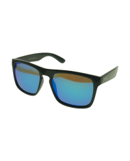 Ocean Polarized Sunglasses - PF 606 Black Frame with Blue Mirror Grey Lens