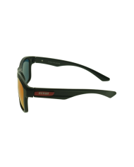 Ocean Polarized Sunglasses - PF 603 Black Frame with Orange Red Mirror Grey Lens