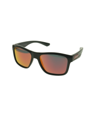 Ocean Polarized Sunglasses - PF 603 Black Frame with Orange Red Mirror Grey Lens