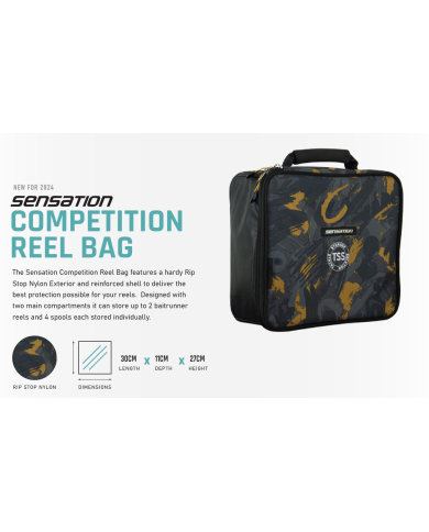 Sensation Competition Reel Bag Orange/Black/Grey Sensation Competition Reel Bag Orange/Black/Grey