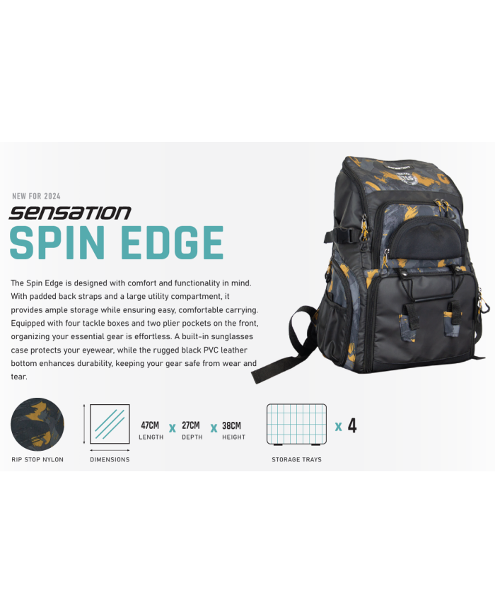 Sensation Spin Edge Tackle Bag Orange/Black/Grey
