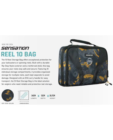 Sensation Reel Bag 10 Orange/Black/Grey Sensation Reel Bag 10 Orange/Black/Grey