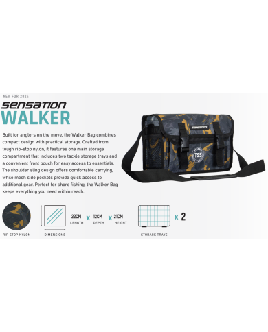 Sensation Walker Tackle Bag Orange/Black/Grey Sensation Walker Tackle Bag Orange/Black/Grey
