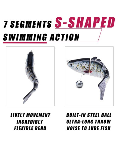 React 7 Segment Swimbait 4in 1/2oz React 7 Segment Swimbait 4in 1/2oz