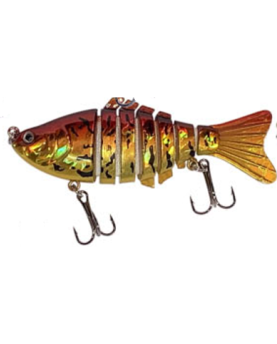 React 7 Segment Swimbait Holo Gold Red 4in 1/2oz React 7 Segment Swimbait Holo Gold Red 4in 1/2oz