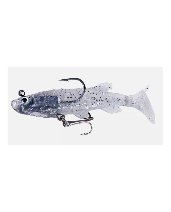 React Minnow - Pre-rigged Clear Silver Flash 8cm 12g