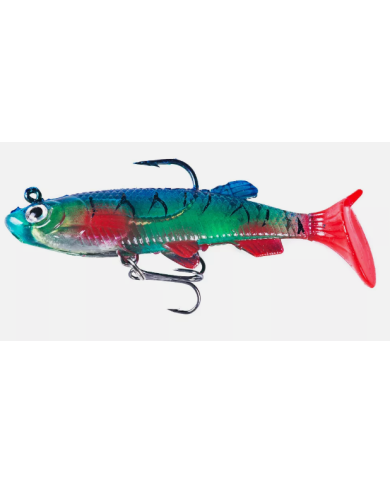 React Minnow - Pre-rigged Perch Red Tail 8cm 12g React Minnow - Pre-rigged Perch Red Tail 8cm 12g