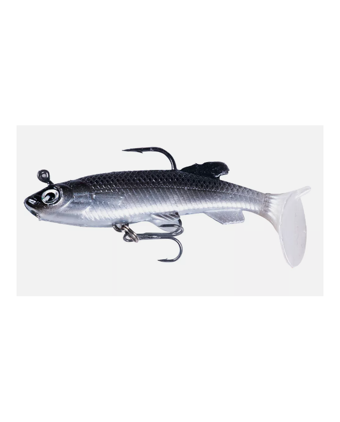 React Minnow - Pre-rigged Black Clear Minnow 8cm 12g