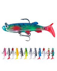 React Minnow - Pre-rigged Green Yellow Minnow 8cm 12g