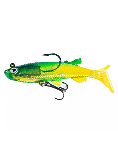 React Minnow - Pre-rigged Green Yellow Minnow 8cm 12g React Minnow - Pre-rigged Green Yellow Minnow 8cm 12g