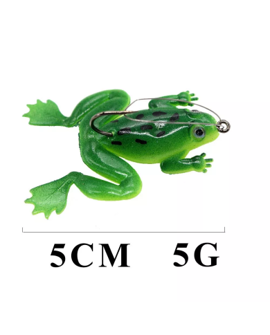 React Soft Frog  Green Chartreuse Belly 1/0 5cm 5g React Soft Frog  Green Chartreuse Belly 1/0 5cm 5g