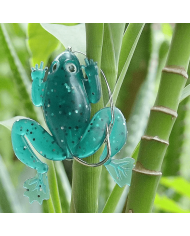 React Soft Frog Pre-Rigged Green Silver Black Fleck 1/0 5cm 5g